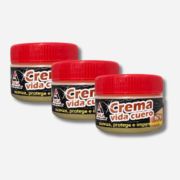 Crema vida cuero por 3 unidades